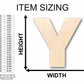 Unfinished Wood Block Letter Y - Craft - up to 46" DIY