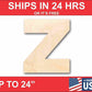 Unfinished Wood Block Letter Z - Craft - up to 46" DIY