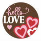Unfinished Wood Hello Love Door Sign Kit | Wood Craft Cutouts | 1/4" Thick |