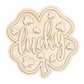 Unfinished Wood Four Leaf Clover Lucky Door Sign Kit | Wood Craft Cutouts | 1/4" Thick |