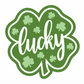 Unfinished Wood Four Leaf Clover Lucky Door Sign Kit | Wood Craft Cutouts | 1/4" Thick |