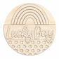 Unfinished Wood Lucky Day St Patrick's Day Door Sign Kit | Wood Craft Cutouts | 1/4" Thick |