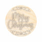 Unfinished Wood Merry Christmas Door Sign Kit | Wood Craft Cutouts | 1/4" Thick |