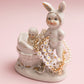 Gold Bunny Charm Easter Bunny Metallic Gold and Pearl DIY Jar
