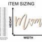 Mother's Day Craft Unfinished Wood Cutout "Mom" Script Font DIY handmade Gift