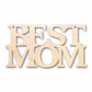 Mother's Day Craft Unfinished Wood Cutout "Best Mom"  DIY handmade Gift