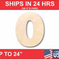 Unfinished Wood Block Number 0 - Craft - up to 46" DIY