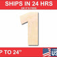 Unfinished Wood Block Number 1 - Craft - up to 46" DIY