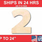 Unfinished Wood Block Number 2 - Craft - up to 46" DIY