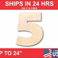 Unfinished Wood Block Number 5 - Craft - up to 46" DIY
