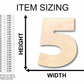 Unfinished Wood Block Number 5 - Craft - up to 46" DIY