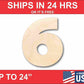 Unfinished Wood Block Number 6 - Craft - up to 46" DIY