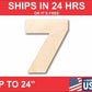 Unfinished Wood Block Number 7 - Craft - up to 46" DIY