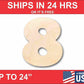 Unfinished Wood Block Number 8 - Craft - up to 46" DIY