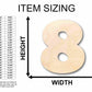 Unfinished Wood Block Number 8 - Craft - up to 46" DIY