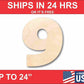 Unfinished Wood Block Number 9 - Craft - up to 46" DIY