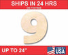 Unfinished Wood Block Number 9 - Craft - up to 46" DIY