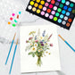 48 Color Solid Watercolor Paint Set with 3 Brushes for Kids & Artists