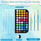 48 Color Solid Watercolor Paint Set with 3 Brushes for Kids & Artists