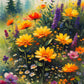 DoMyArt Paint by Numbers Kit Adult Beginner Wild Flowers 16x20 Inch Canvas