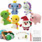 Krrbsr Christmas Gifts Crochet Kit 6PCS DIY Animal Amigurumi Yarn Craft Kit
