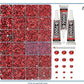 Worthofbest 11000Pcs Red 2-5mm Flatback Resin Rhinestones for Crafting