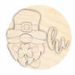Unfinished Wood St Patrick's Day Gnome Door Sign Kit | Wood Craft Cutouts | 1/4" Thick |