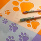 Paw Prints Stencil