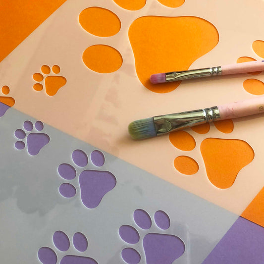Paw Prints Stencil