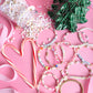 Pearl Bow Merry Christmas Square Alphabet DIY Bead Jar