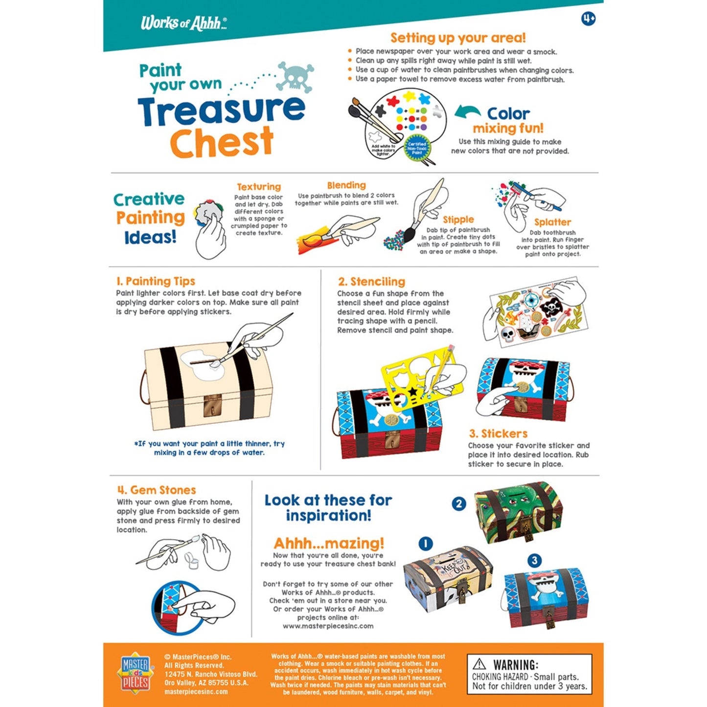 Treasure Chest – Wood Craft & Paint Kit by MasterPieces