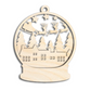 Unfinished Wood Layered Snow Globe Christmas Ornaments | 3 Piece | 5" Tall | 1/8" Wood | Wood Craft DIY