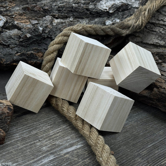 Set of 6 Linden Wood Carving Blanks