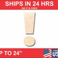 Unfinished Wood Block Symbol Exlamation Point - Craft - up to 46" DIY
