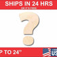 Unfinished Wood Block Symbol Question Mark - Craft - up to 46" DIY
