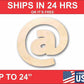 Unfinished Wood Block Symbol At - Craft - up to 46" DIY