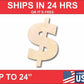 Unfinished Wood Block Symbol Dollar - Craft - up to 46" DIY