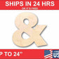 Unfinished Wood Block Symbol And - Craft - up to 46" DIY