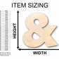 Unfinished Wood Block Symbol And - Craft - up to 46" DIY