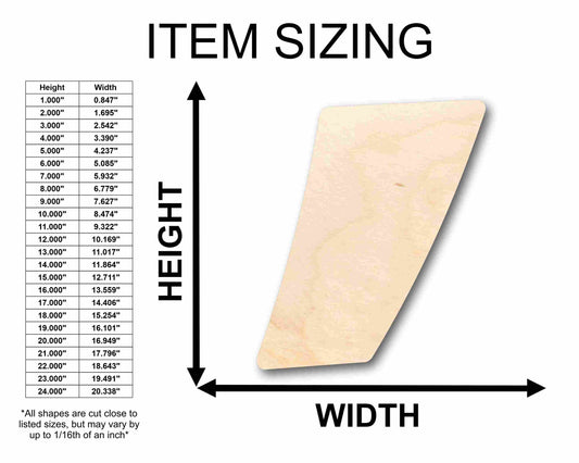 Unfinished Wood Block Symbol Comma - Craft - up to 46" DIY
