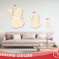 Unfinished Wood Snowman Shape - Winter Craft - up to 46"