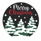 Unfinished Wood Merry Christmas Snowy Trees Door Sign Kit | Wood Craft Cutouts | 1/4" Thick |