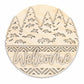 Unfinished Wood Welcome Snowy Trees Door Sign Kit | Wood Craft Cutouts | 1/4" Thick |