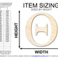 Unfinished Wood Theta Silhouette - Craft- up to 46" DIY