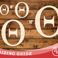 Unfinished Wood Theta Silhouette - Craft- up to 46" DIY