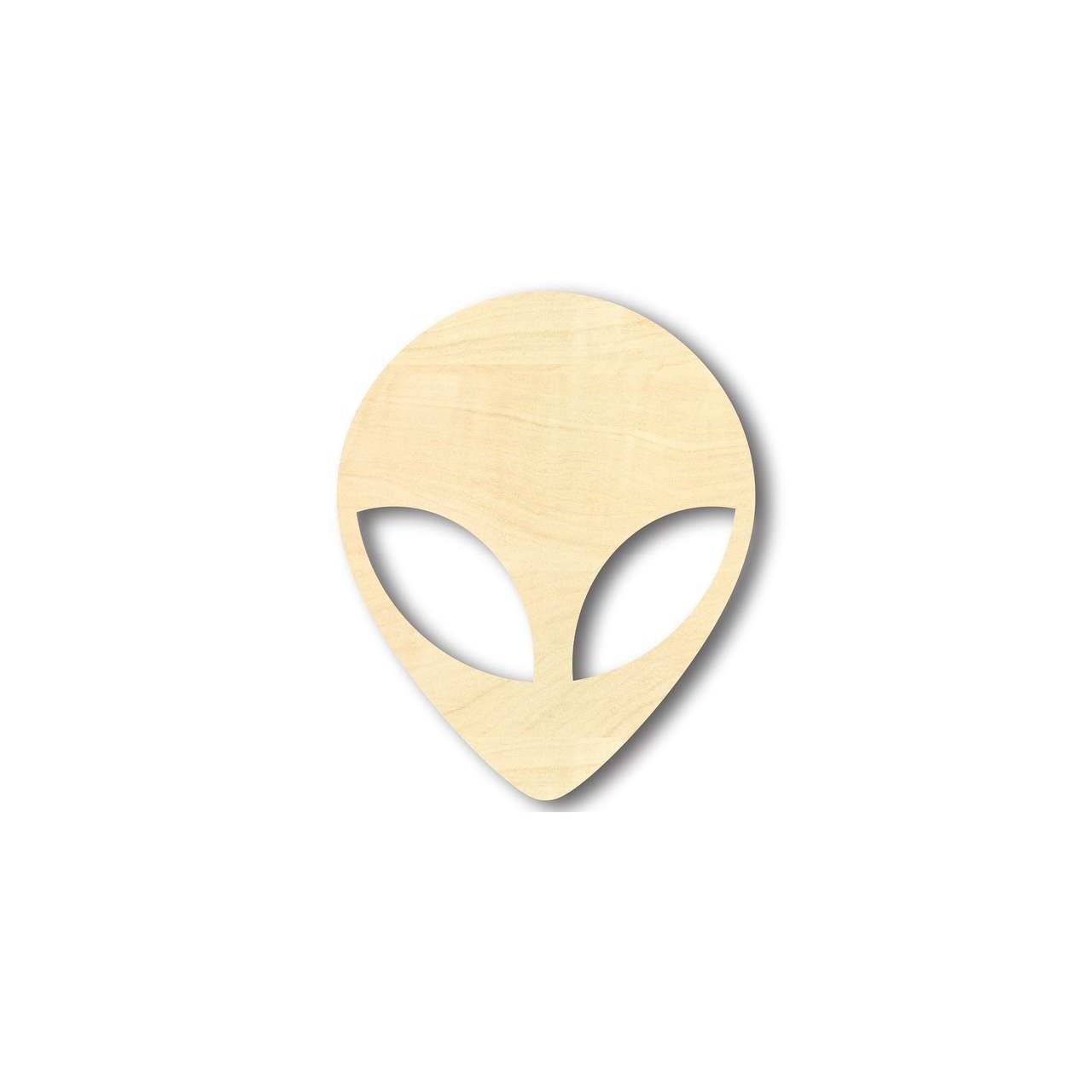 Unfinished Wood Alien Head - Outer Space - Craft - up to 46" DIY