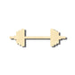 Unfinished Wood Barbell Weights Shape - Craft - Music - up to 46" DIY