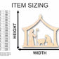 Unfinished Wood Bethlehem Nativity Shape - Christmas - Craft - up to 46" DIY