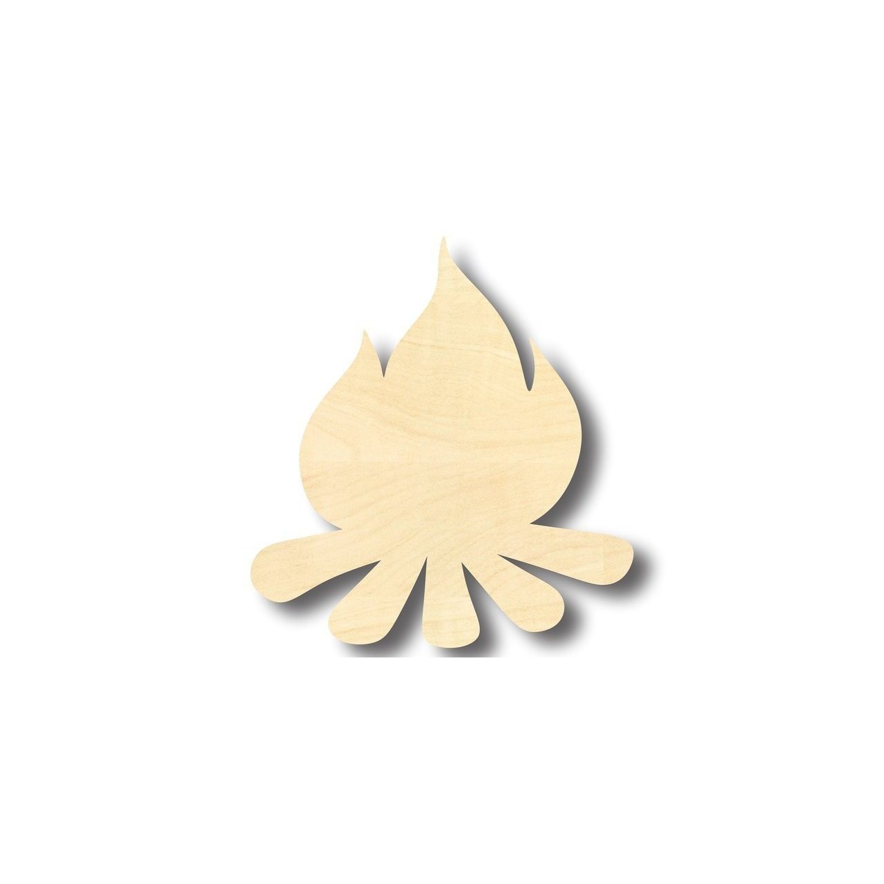 Unfinished Wood Campfire Shape - Camping - Craft - up to 46" DIY