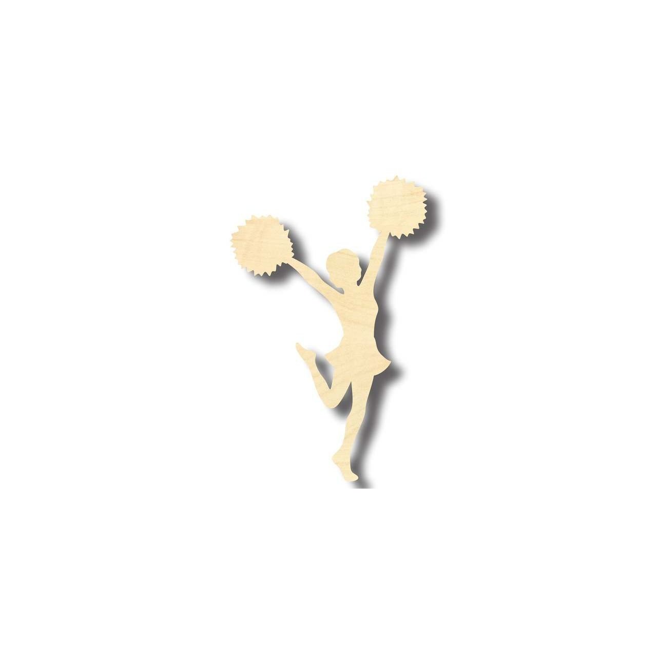Unfinished Wood Cheerleader Shape - Girl's Room Decor DIY - Craft- up to 46" DIY